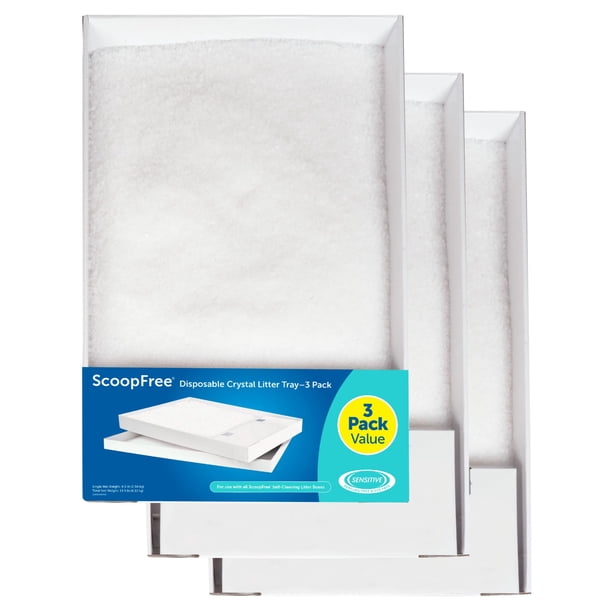 Recambios para bandejas de arena para gatos PetSafe, sin cuchara, cristal (paquete de 3)