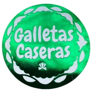 Genérico - Sticker Galletas Caseras Verde 38Mm 100Un Verde