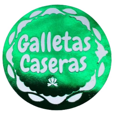 Genérico - Sticker Galletas Caseras Verde 38Mm 100Un Verde