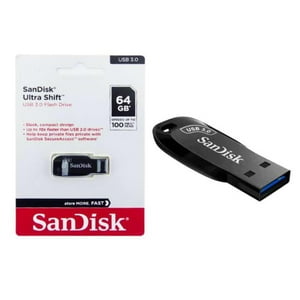 Sandisk - Pendrive 64Gb Usb Original Datos Fotos Musica Videos Negro