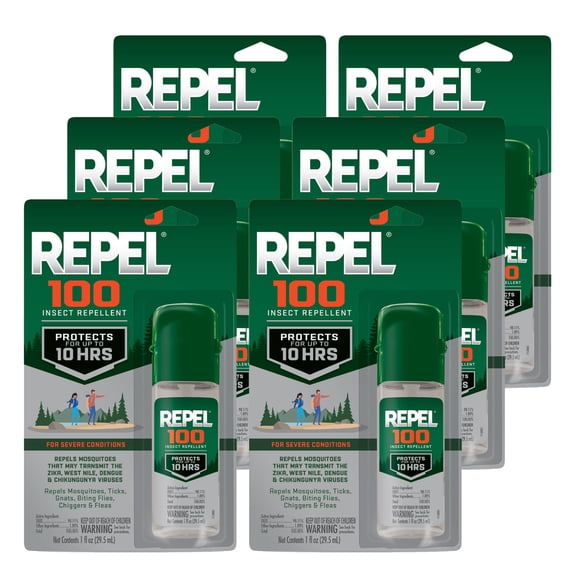 Repelente de Insectos Repel 100 DEET 30 ml 10 Horas Paquete de 6
