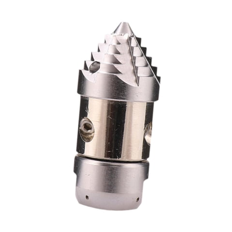 Ioensy - Boquilla De Chorro Para Alcantarillado De 3/8"" Bsp, Boquilla Giratoria Para Manguera De Chorro De Alcantarillado Con Conector De Acero