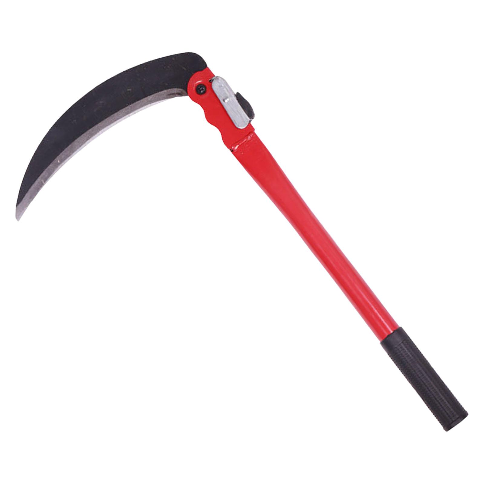 Magideal - Hoz De Deshierbe Plegable Con Mango Antideslizante Para Bushcraft Y Césped Al Aire Libre Mango Redondo