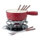 thumbnail image 1 of Set de fondue de queso Swissmar Lugano, hierro fundido, 2 litros, 9 piezas, rojo, 1 of 8