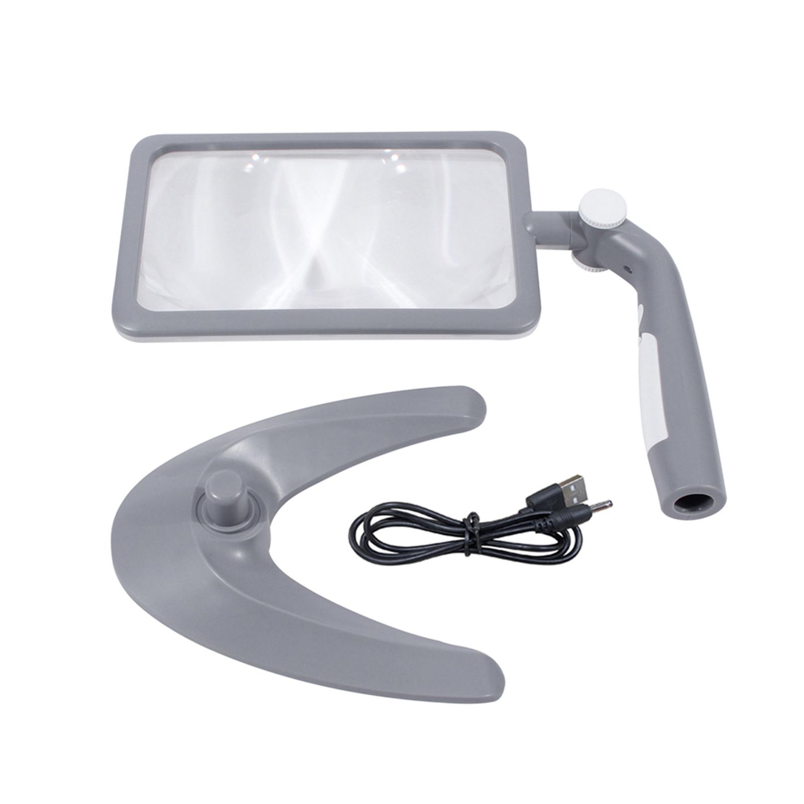 Ioensy - Lupa Con Escritorio Ligero Para Lectura Diaria, Banco De Trabajo, Esteticistas, Gris