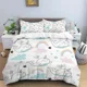 thumbnail image 1 of Cartoon Pink Animals HD Print Bedding Set，boy King Size Bedding Set，girl's Bed Double Bed Duvet Covers Pillowcase Bedding Set, 1 of 5