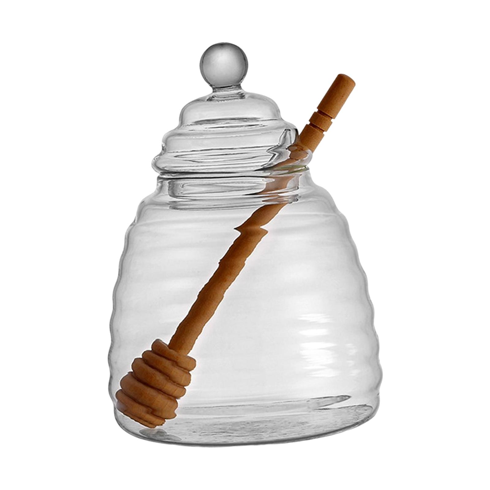 Magideal - Dispensador De Contenedores Transparentes, Contenedor De Almacenamiento De Cocina, Botellas Selladas De Almacenamiento De Cocina, Soporte Para Miel, , Grande 500Ml