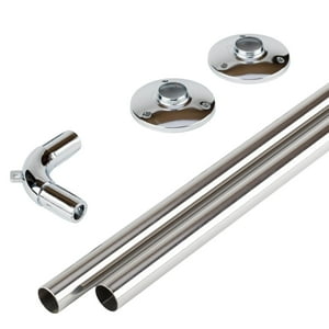 Metalhsa - Set Angular Inoxidable 19 Mm Para Ducha 80 X 80 Cm