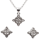 thumbnail image 1 of Conjunto de Collar y Aros Nudo de Brujas en Plata 925, 1 of 2
