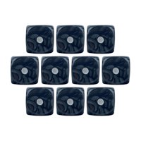 Bothyi - Juego De Dados De 10X6 Caras, Juego De Dados Para Juego De Dados Para Ktv, Juego De Rol, Negro