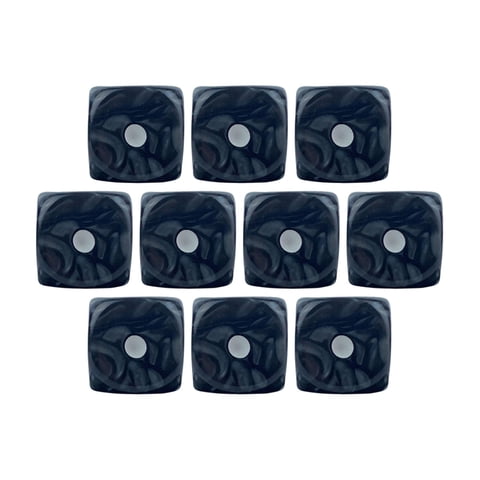 Bothyi - Juego De Dados De 10X6 Caras, Juego De Dados Para Juego De Dados Para Ktv, Juego De Rol, Negro