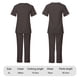 thumbnail image 4 of Uniforme de trabajo de enfermería con cuello en V y bolsillo de color sólido europeo y americano para mujer, 4 of 5