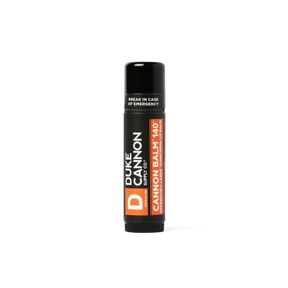Bálsamo labial Duke Cannon Balm 140° Tactical SPF 30, 16 ml, naranja sanguina