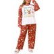 thumbnail image 2 of Agnes Orinda Conjuntos de Halloween para Mujeres Talla Grande 2 Piezas Pijama Navideño Suave Ropa de Dormir Top de Manga Larga y Pantalones Capri Conjunto de Pijamas 1X Blanco Rojo, 2 of 6