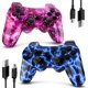 thumbnail image 1 of Controlador inalámbrico Degulan para PS3 Pack de 2, azul y violeta, 1 of 5
