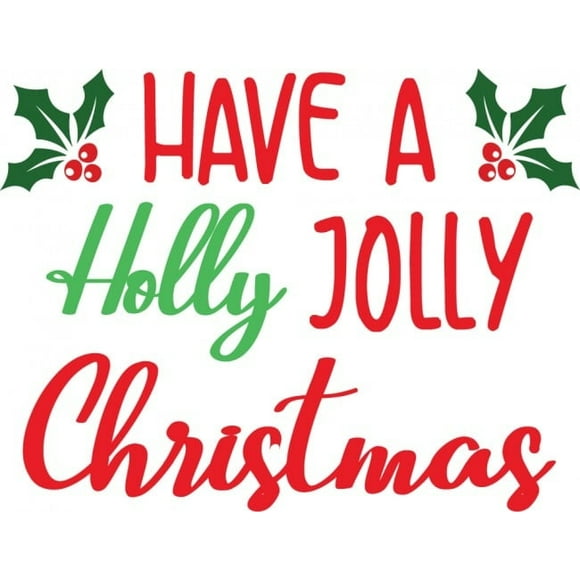 Decomural Red & Green Holly Jolly Christmas WS-50060