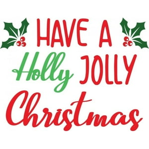 Rienda Libre Graphics - Decomural Red & Green Holly Jolly Christmas Ws-50060