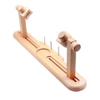 Magideal - 2 Piezas Soporte Para Punto De Cruz Bastidor Ajustable De Madera Base De Escritorio Giratorio Adecuado Para Manualidades Taller De Costura Exposición