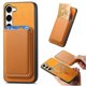 thumbnail image 3 of Funda de Cuero Magnética con Tarjetero para Samsung Galaxy S23 FE Cubierta Delgada Amarillo, 3 of 5