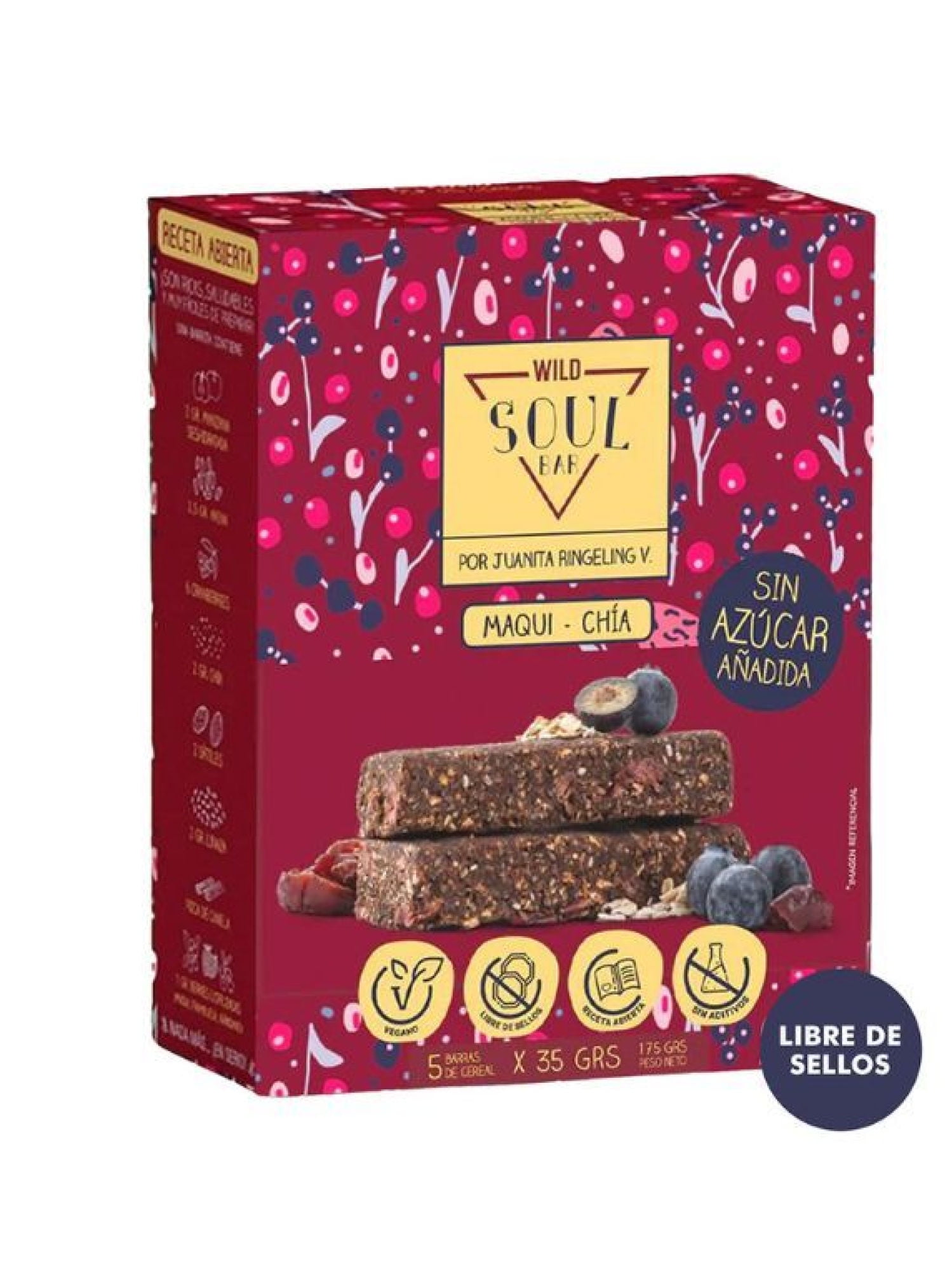 Barra Natural Maqui Chia 5 Un 175 g Wild Soul