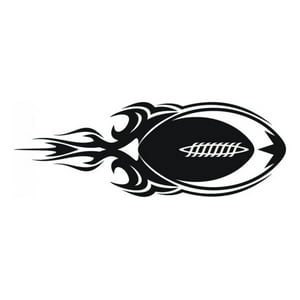 Rienda Libre Graphics - Decomural Flaming American Football Sports Ws-15355
