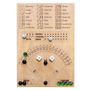 Juego De Mesa Gaomeida, Dados De Béisbol De Madera Con Canicas Para Niños