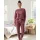 thumbnail image 1 of Pijama Franela Mujer Estampado Flor de Loto Burdeo terracota L, 1 of 8