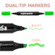 thumbnail image 5 of Juego de rotuladores para tela U.S. Art Supply Super Markers, 20 colores neón, 5 of 6