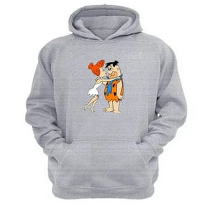 Genérico - Poleron Canguro Los Picapiedras Gris Claro Talla S Unisex