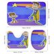 thumbnail image 3 of Hombre servilleta-theme 4-Piece Shower Curtain Set with Rugs, Waterproof Bathroom Decor Set Includes Bath Mat, U-Shaped Rug, Toilet Lid Cover and Curtain with Hooks, 3 of 6