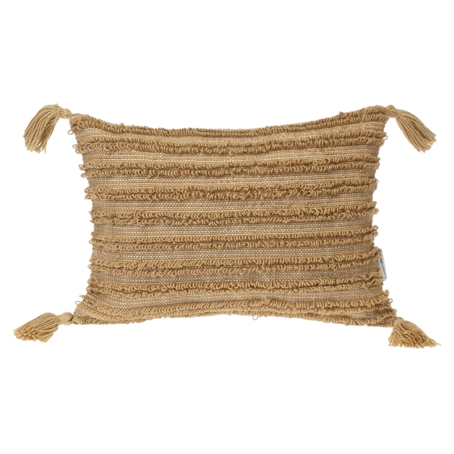 Almohada Parkland Collection Con Relleno De Poliéster, 35 X 50 Cm, Color Beige