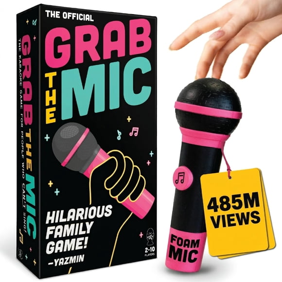 Juego de mesa de karaoke Lucky Egg Grab The Mic oficial para 8+ años