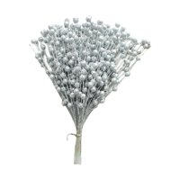 Magideal - Tallos De Bayas Artificiales Bayas Falsas Plantas Flor De Simulación Flor Artesanía A Prueba De Agua Plástico Para La Decoración Para Hogar De , Plata Plata B