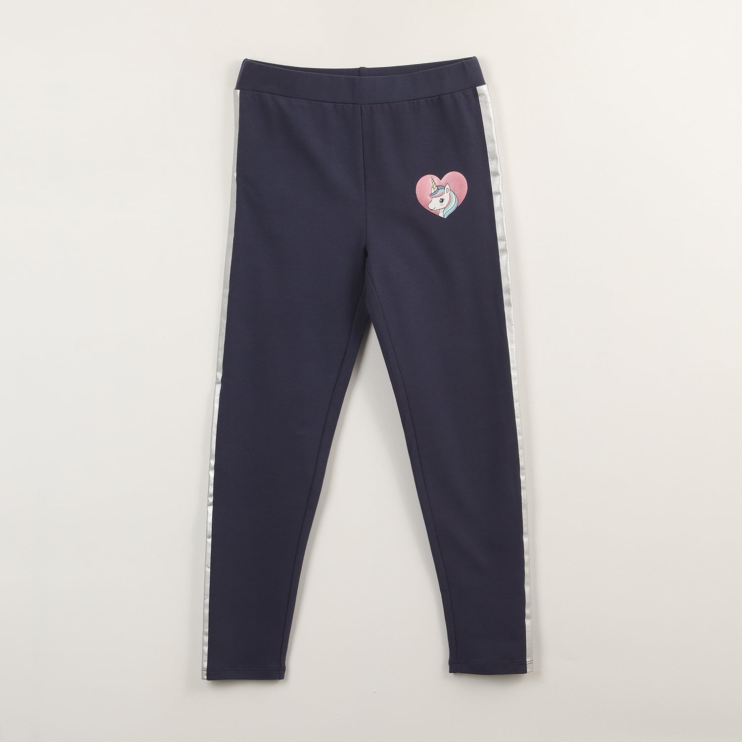 Calza Niña Corazon Azul Unicornio