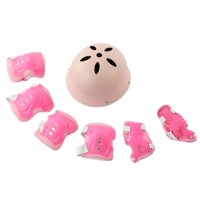 Ioensy - Juego De Rodilleras Y Coderas Para Casco Para Niños, Para Patineta, Patinaje Sobre Ruedas, Color Rosa