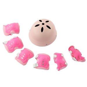 Ioensy - Juego De Rodilleras Y Coderas Para Casco Para Niños, Para Patineta, Patinaje Sobre Ruedas, Color Rosa