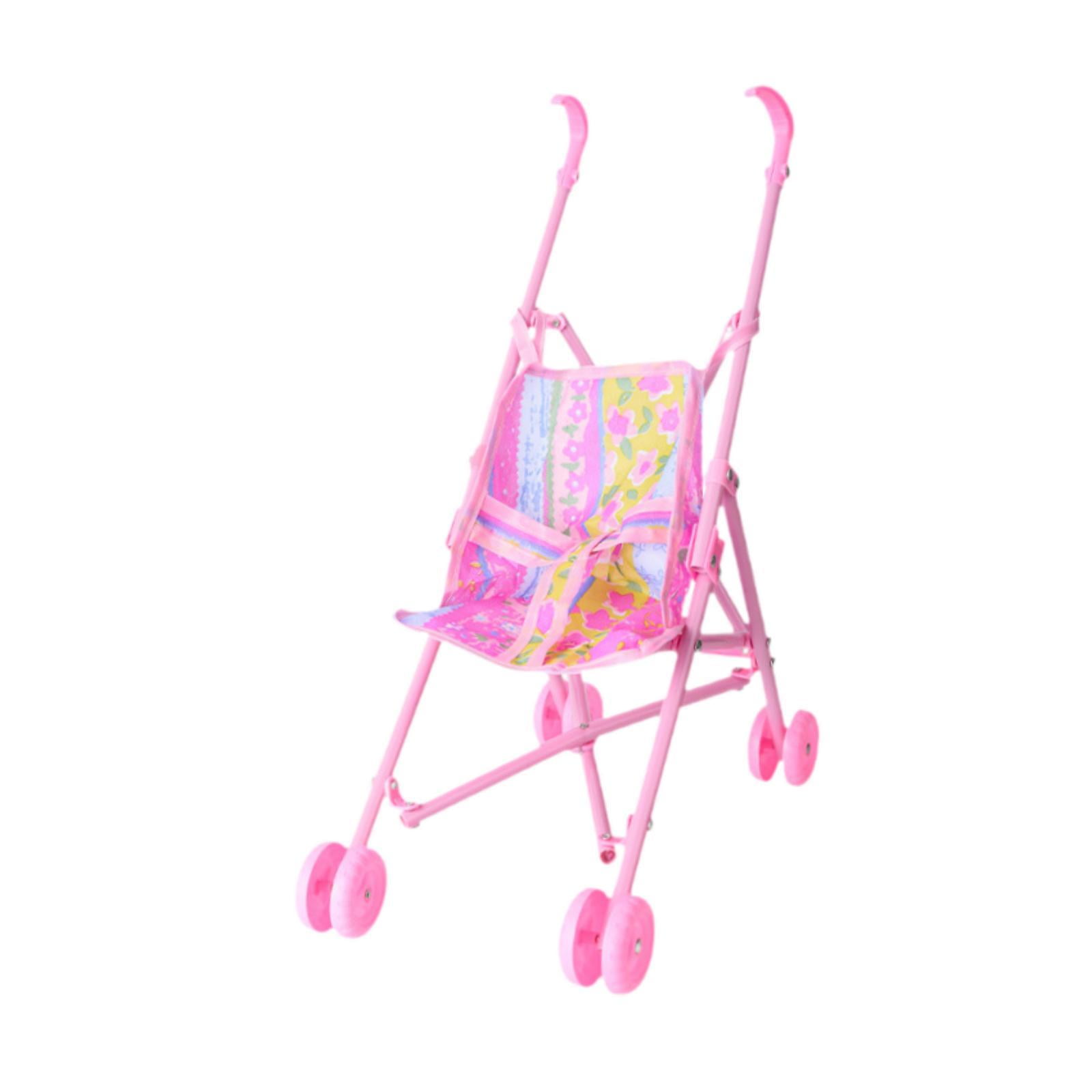 Bothyi - Cochecito De Bebé De Juguete Rosa, Suministros, Juguete Interactivo De Moda Para Niñas Pequeñas, Altura 36 Cm