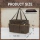 thumbnail image 2 of Bolsa de herramientas plegable de 15,5 pulgadas, de lona encerada con abertura superior, bolsa multiusos para llaves con asa, resistente y repelente al agua (gris), 2 of 7