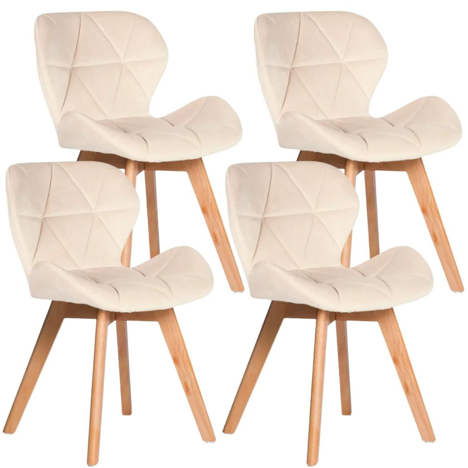 Pandalino - Pack 4 Sillas Rubik Velvet Beige | Elegancia Y Confort