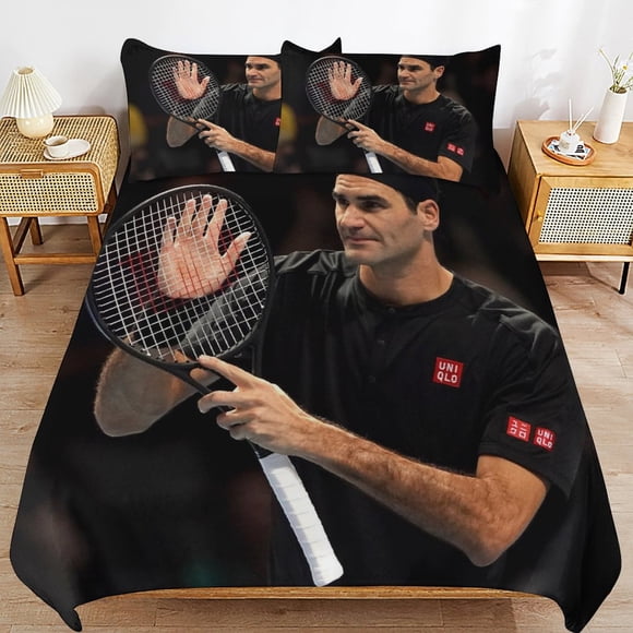 Roger Federer Simple Function Soft Fabric Quick Wash Long Lasting Duvet Cover Sets for Daily Comfort