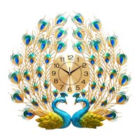Bothyi - Reloj De Pared De Pavo Real Creativo, Reloj De Pared Que No Hace Tictac, Moda Para Oficina, Hogar, Estilo B