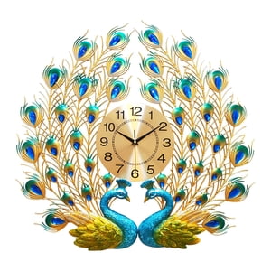 Bothyi - Reloj De Pared De Pavo Real Creativo, Reloj De Pared Que No Hace Tictac, Moda Para Oficina, Hogar, Estilo B