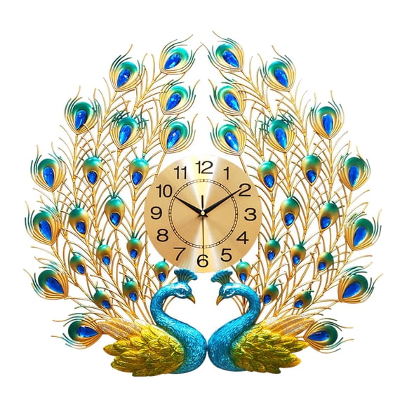 Reloj De Pared De Pavo Real Creativo, Reloj De Pared Que No Hace Tictac, Moda Para Oficina, Hogar, Estilo B