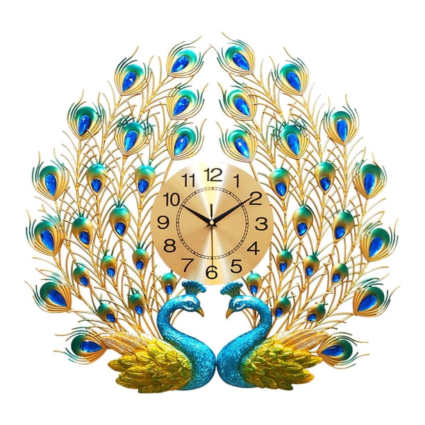 Reloj De Pared De Pavo Real Creativo, Reloj De Pared Que No Hace Tictac, Moda Para Oficina, Hogar, Estilo B