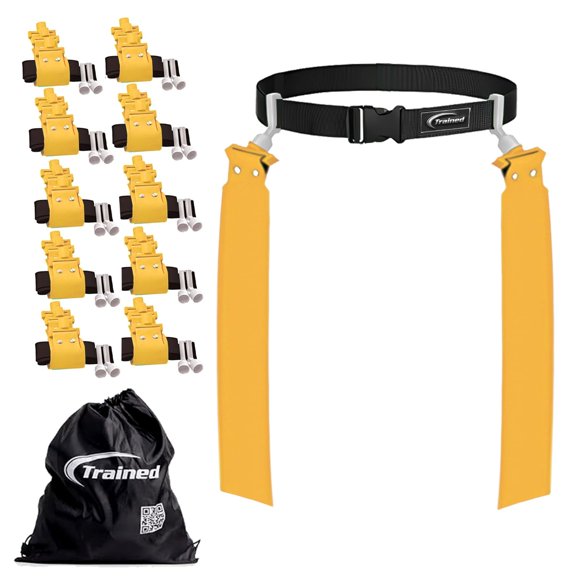 Set de 10 Cinturones de Flag Football Trained – Amarillo