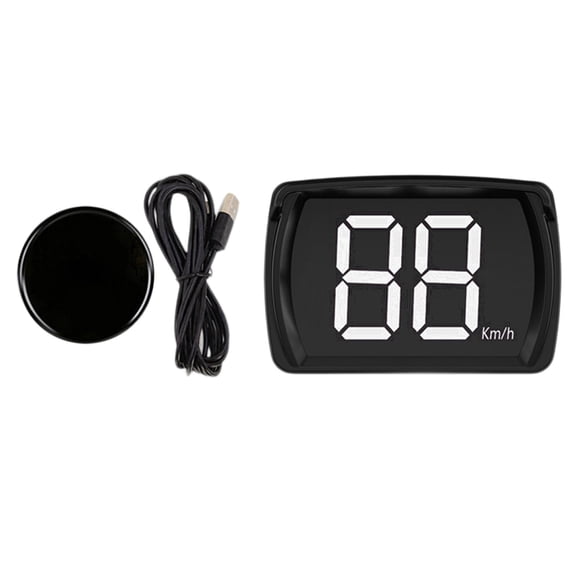 Generic HUD Head Up Display Velocímetro Plug And Play Accesorios para Automóviles Medidor de Velocidad Digital para Vehículos Camiones Autobuses , Blanco