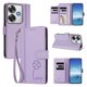 thumbnail image 2 of Funda Cartera Trébol para Xiaomi Poco F6 con Ranuras Tarjetas y Carga Inalámbrica Morado claro, 2 of 6