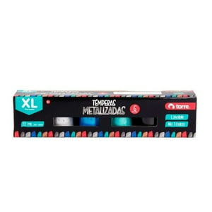Torre - Pack X 4 Cajas Témpera Metalizada 6 Colores –