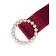 thumbnail image 2 of INSPIRE CHIC Cinturón de cintura para mujer de talla grande con hebilla de perlas falsas, cinturones anchos de terciopelo vintage para vestido 25.59-32.28" Rojo vino, 2 of 5