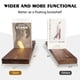 thumbnail image 3 of Juego de 2 estantes flotantes BGMG Wood de 24 pulgadas, color nogal, 3 of 7